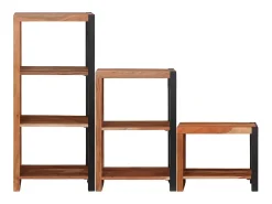 Estante de libros 3 piezas Marrón 50 x 30 x 110 cm