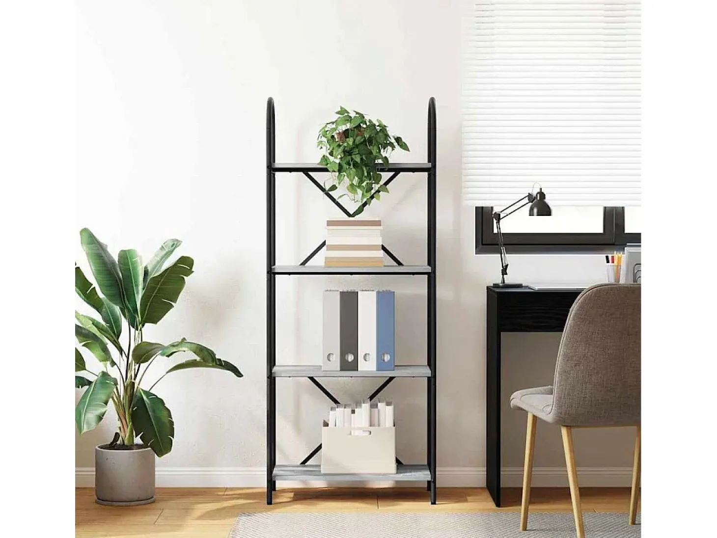 Estante de libros Gris sonoma 60 x 30 x 146 cm