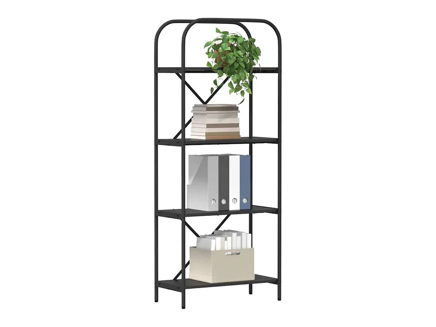 Estante de libros Roble negro 60 x 30 x 146 cm