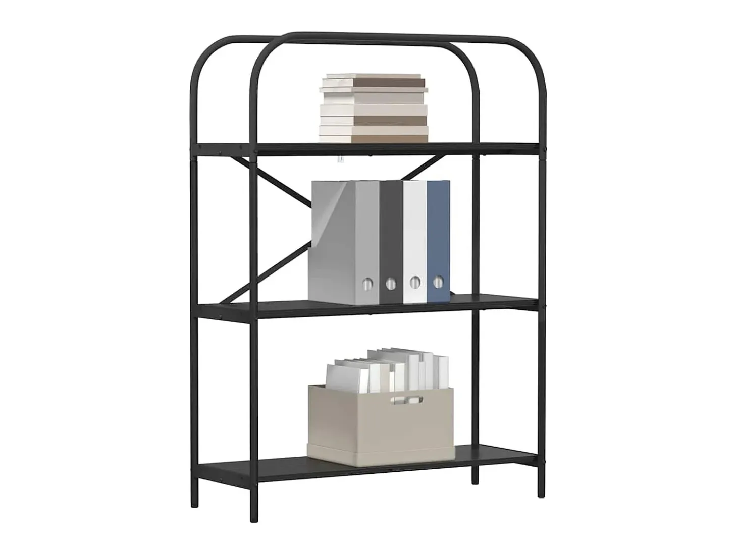 Estante de libros Roble negro 80 x 30 x 109 cm