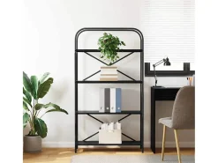 Estante de libros Roble negro 80 x 30 x 146 cm