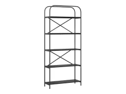 Estante de libros Roble negro 80 x 30 x 183 cm