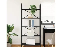 Estante de libros Roble negro 80 x 30 x 183 cm