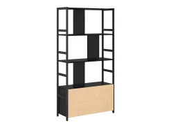 Estante de libros Roble negro 80 x 30 x 155.5 cm