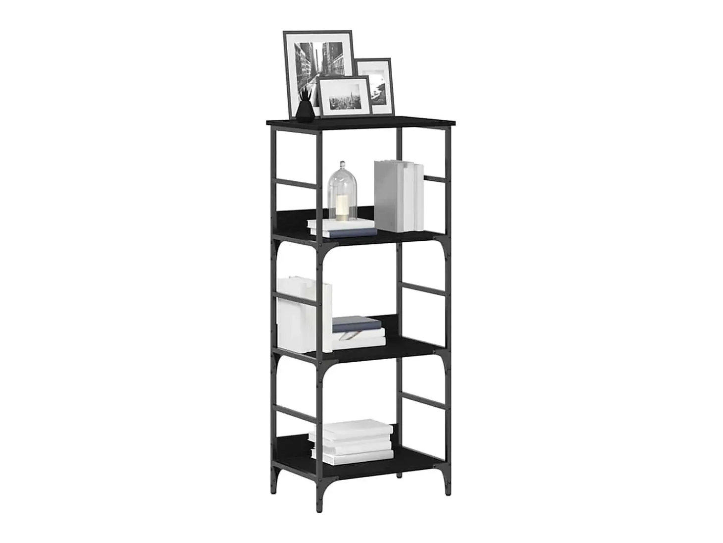 Estante de libros Roble negro 50 x 33 x 117.5 cm