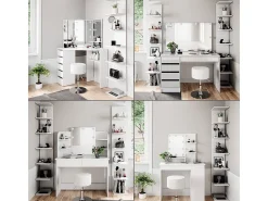 Estante de pared blanco 30x28x190 paolo
