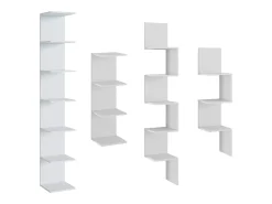 Estante de pared blanco 30x28x190 paolo