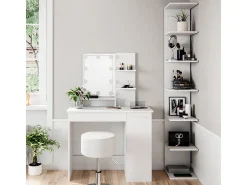 Estante de pared blanco 30x28x190 paolo