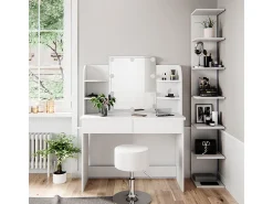 Estante de pared blanco 30x28x190 paolo