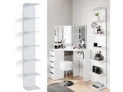 Estante de pared blanco 30x28x190 paolo