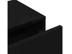 Estante de pared con cajones negro 100x36x19 cm madera de ingeniería