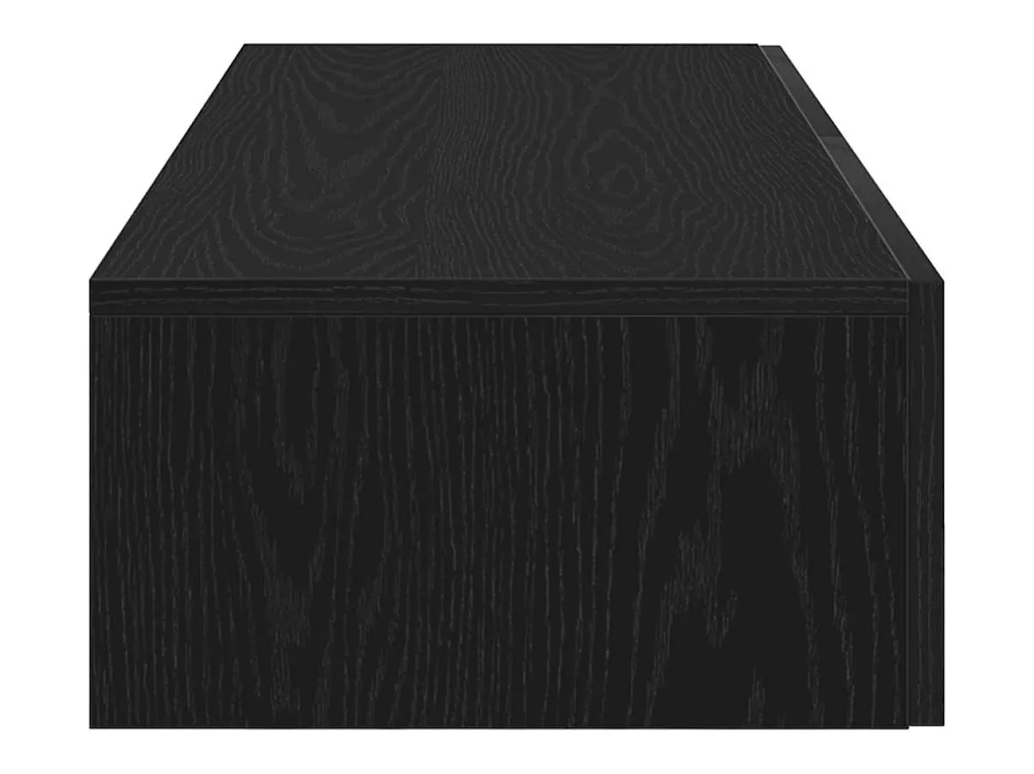 Estante de pared con cajones negro 100x36x19 cm madera de ingeniería