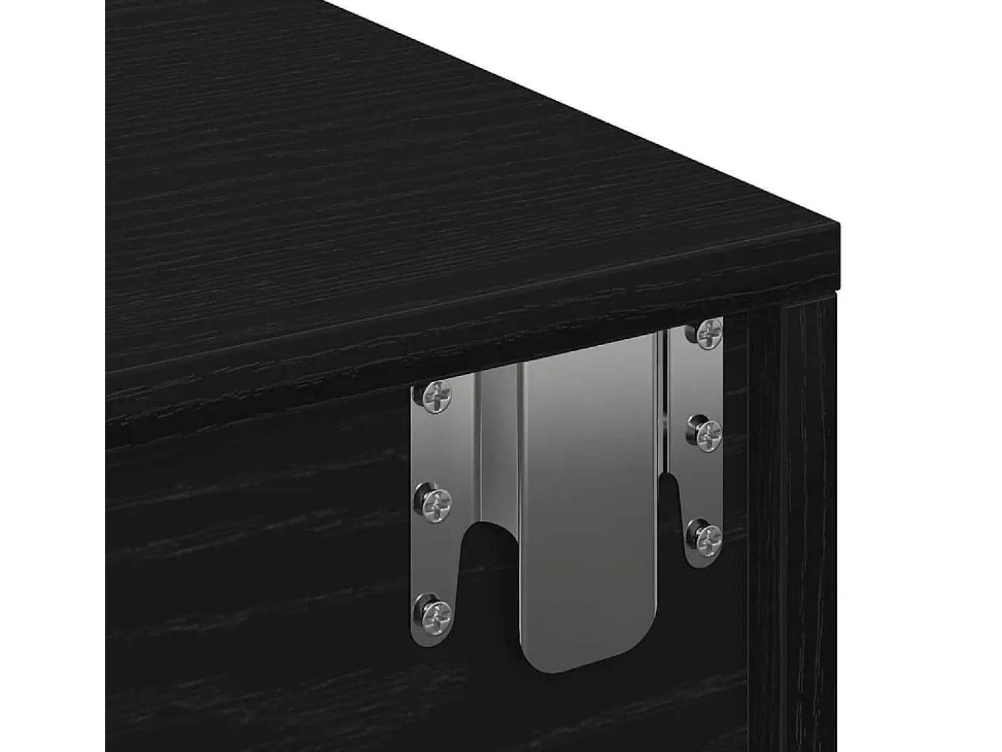 Estante de pared con cajones negro 100x36x19 cm madera de ingeniería