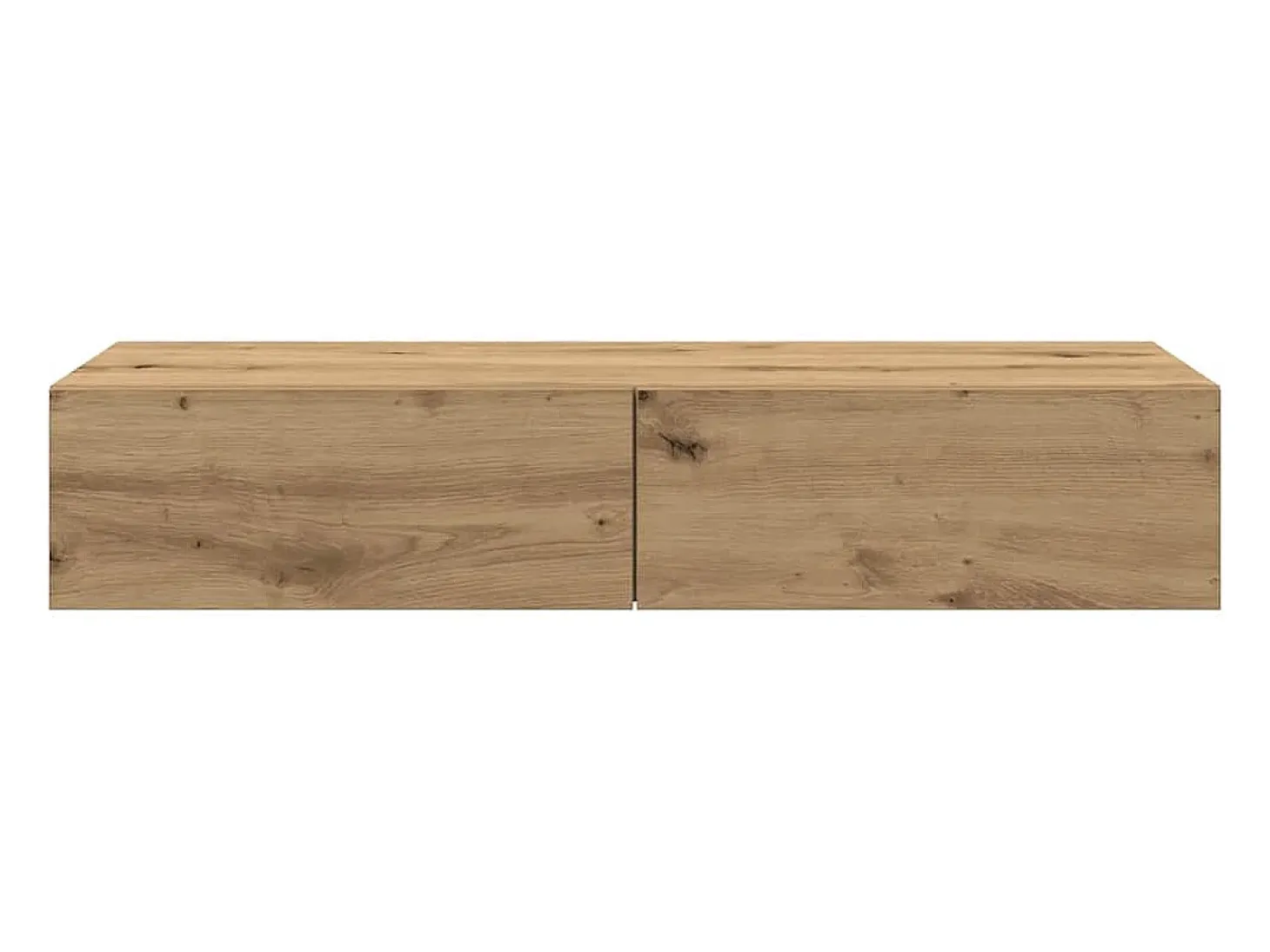 Estante de pared con cajones, roble artesanal, madera de ingeniería.