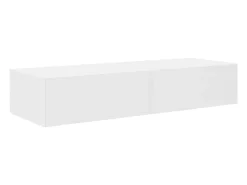 Estante de pared con cajones blanco 100x36x19cm madera de ingeniería