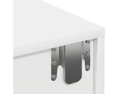 Estante de pared con cajones blanco 100x36x19cm madera de ingeniería