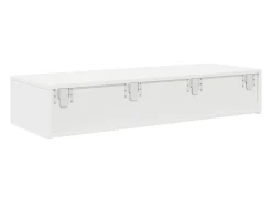 Estante de pared con cajones blanco 100x36x19cm madera de ingeniería