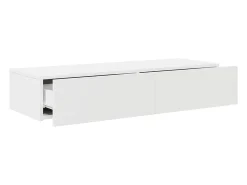 Estante de pared con cajones blanco 100x36x19cm madera de ingeniería