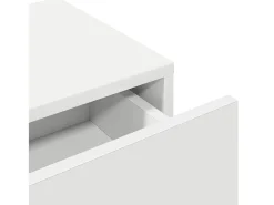 Estante de pared con cajones blanco 100x36x19cm madera de ingeniería