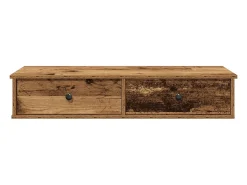 Estante de pared con cajones de madera vieja de ingeniería de madera