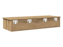 Estante de pared con cajones, roble artesanal, madera de ingeniería.