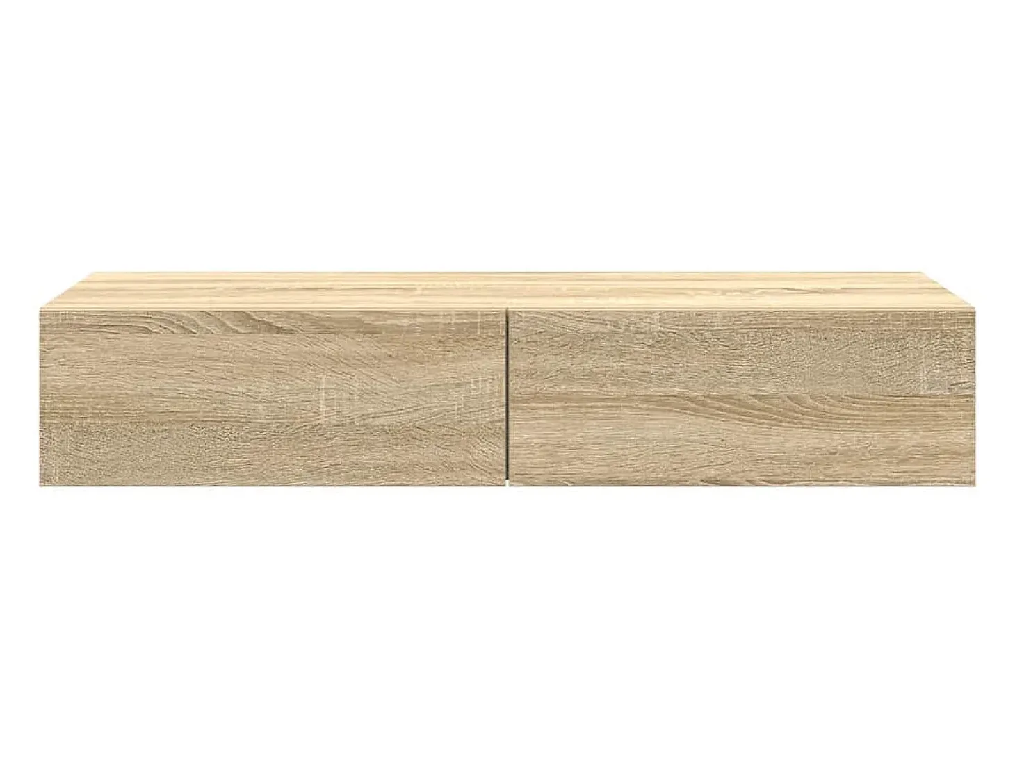Estante de pared con cajones de madera de ingeniería de roble sonoma