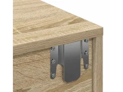 Estante de pared con cajones de madera de ingeniería de roble sonoma
