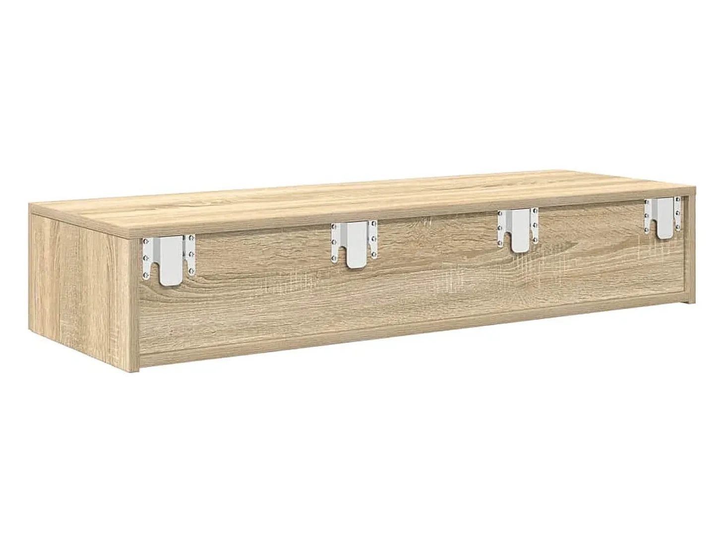Estante de pared con cajones de madera de ingeniería de roble sonoma
