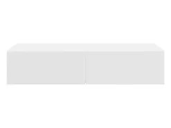 Estante de pared con cajones blanco 80x33x17 cm madera de ingeniería