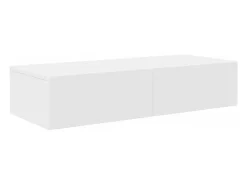 Estante de pared con cajones blanco 80x33x17 cm madera de ingeniería