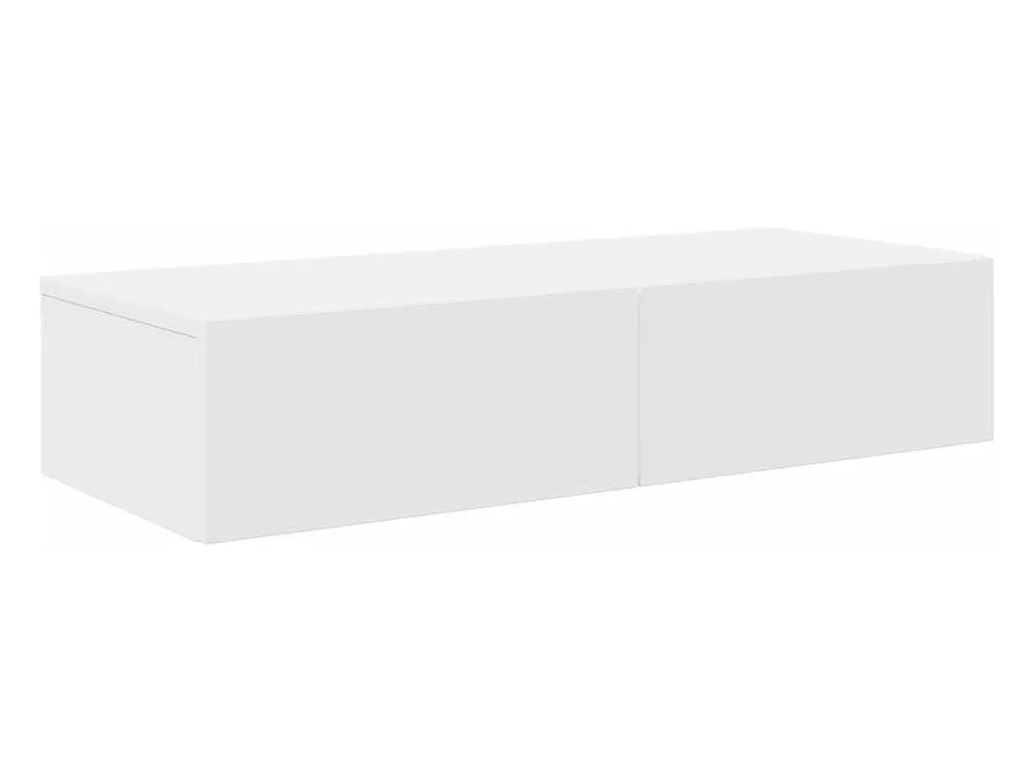 Estante de pared con cajones blanco 80x33x17 cm madera de ingeniería