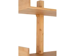 Estante de pared de bambú natural 50 x 180 cm