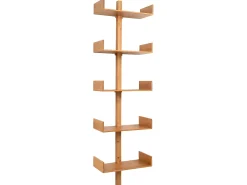Estante de pared de bambú natural 50 x 180 cm