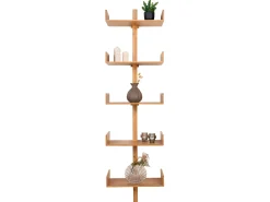 Estante de pared de bambú natural 50 x 180 cm