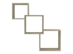 Estante de pared de cubo contrachapada color roble 68x15x68cm ES880037