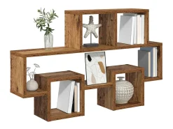 Estante de pared de madera antigua 82 x 15 x 51 cm Madera de ingeniería