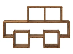 Estante de pared de madera antigua 82 x 15 x 51 cm Madera de ingeniería