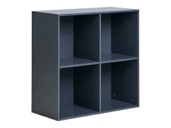 Estante de pared de madera gris oscuro 69 x 30 x 69 cm