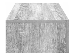 Estante de pared de madera de ingeniería gris Sonoma con cajones