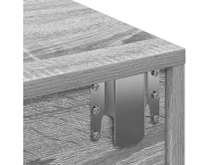 Estante de pared de madera de ingeniería gris Sonoma con cajones
