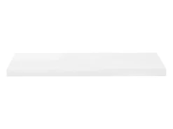 Estante de pared de pared blanco brillante MDF 80x23,5x3,8 cm ES91418