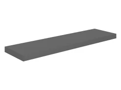 Estante de pared de pared gris con brillo MDF 90x23,5x3,8 cm ES39012