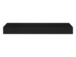 Estante de pared de pared con cajón negro 80x25x8 cm ES54711