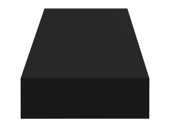 Estante de pared de pared con cajón negro 80x25x8 cm ES54711