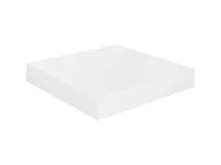 Estante de pared de pared blanco brillante MDF 23x23,5x3,8 cm ES95032