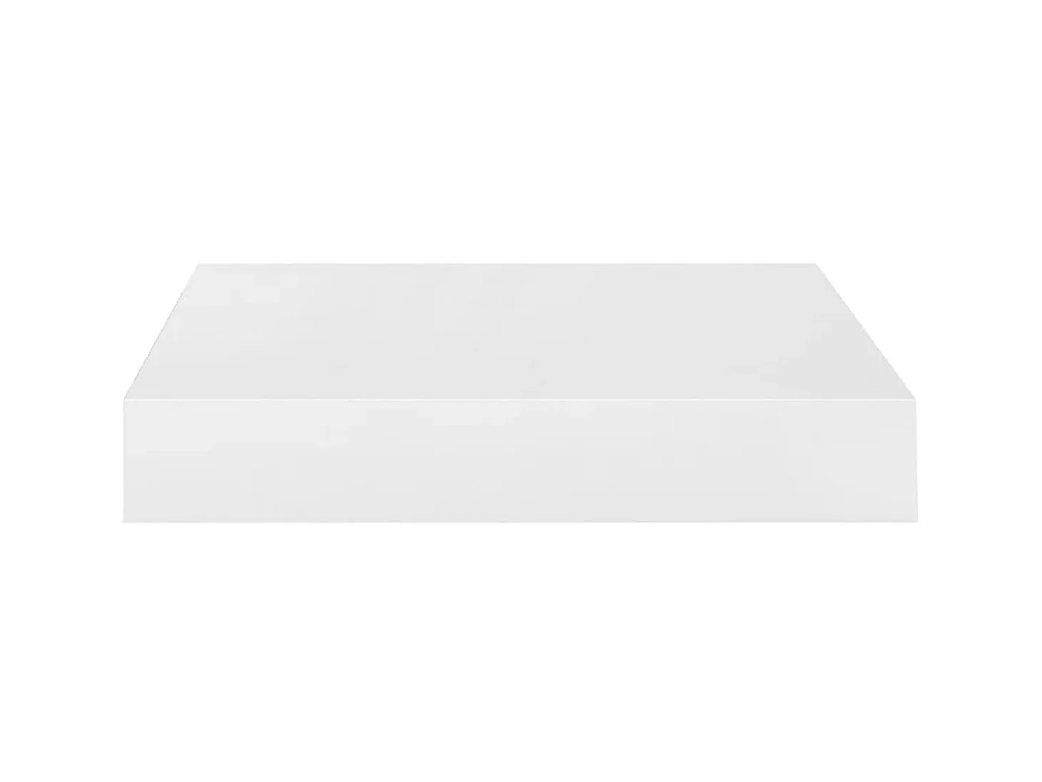 Estante de pared de pared blanco brillante MDF 23x23,5x3,8 cm ES95032