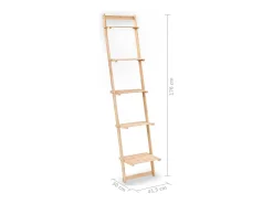 Estante de pared escalera madera de cedro 41,5x30x176 cm