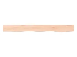 Estante de pared madera maciza de roble sin tratar 100x10x6 cm ES80612