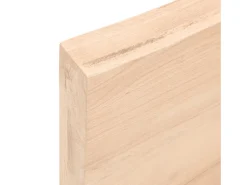 Estante de pared madera maciza de roble sin tratar 100x10x6 cm ES80612