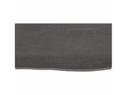 Estante de pared madera roble tratada marrón oscuro 60x30x2 cm ES225844